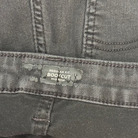 Lee Jeans Womens 18 Short Charcoal Bootcut Crop Ankle Mid Rise Stretch Petite - Picture 10 of 12